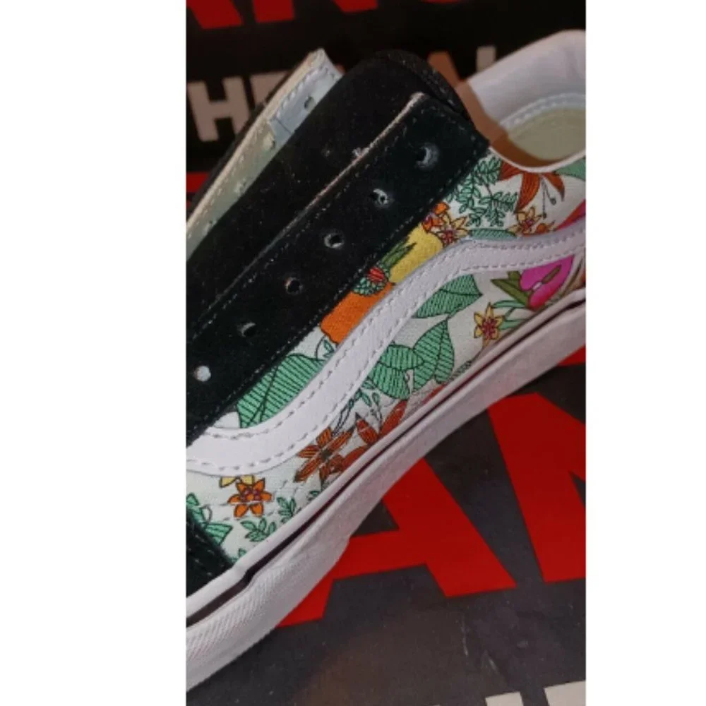 Vans Old Skool Multi Tropical Black/True White Men's 3.5/Womens 5 VNOA4U3BXF3
